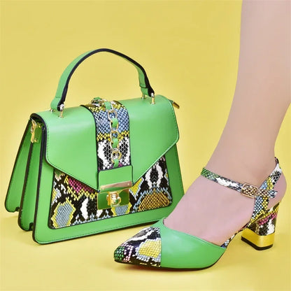 2025 Italian Shoe and Bag Set for Party In Women Luxury Shoes Women Designers Nigerian Women Party Pumps High Heels Sexy Ladies