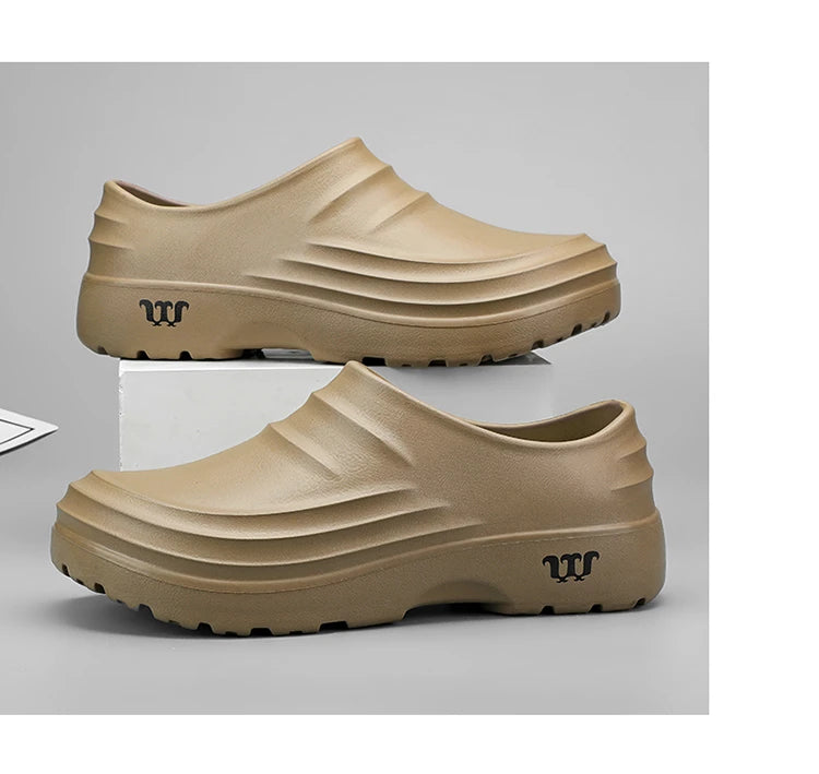 Summer Chef Shoes Anti Slip and Oil Proof Work Shoes Lazy Slippers Casual Trendy Slipper One Step Fashion Garden Shoes For Beach