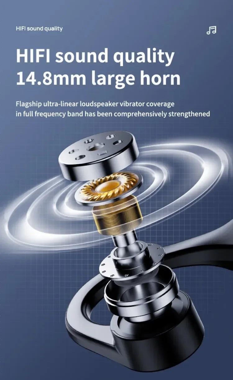 Original Bosete X7 Bone Conduction Wireless Headphones Bluetooth 5.3 Waterproof Ear Hook Sports Running Earphones With Mic