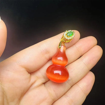 Natural Colorful Cat's Eye Stone Pendant Necklace Elegant Fashion Daily Wear Luxury Quality Fine Jewelry For Women Unisex Gift