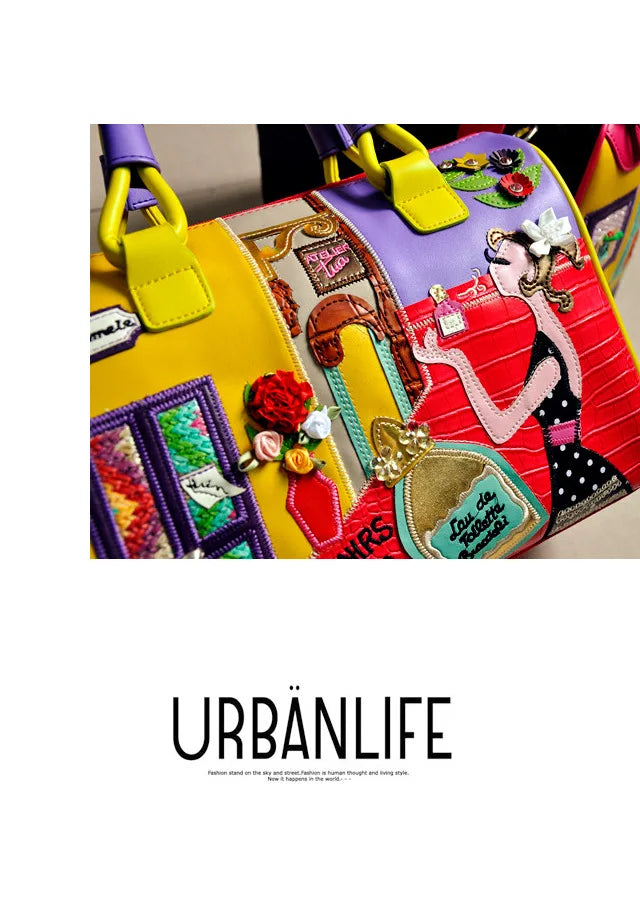 Luxury Vintage Shoulder Bag for Women Beautiful Design Creative Boston Bag for Friends Gifts