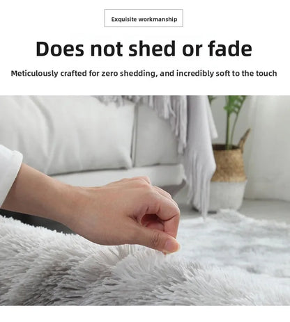 Nordic Ins Wind Tie-dye Gradual Change Silk Plush PV Plush Living Room Coffee Table Mattress Bedside Bedroom Dining Room Carpet