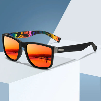 Fashion Classic Square Sunglasses Men Women Driving   Fishing Colorful Trendy Lightweight Outdoor Goggles