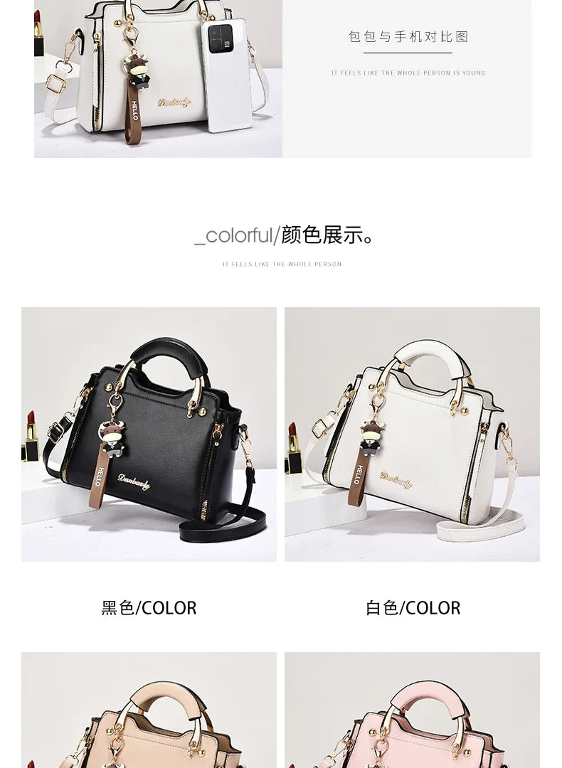 New women bag Fashion Shoulder bags handbag  for women 2025  Handbags leather Printed monogram single shoulder straddle bag