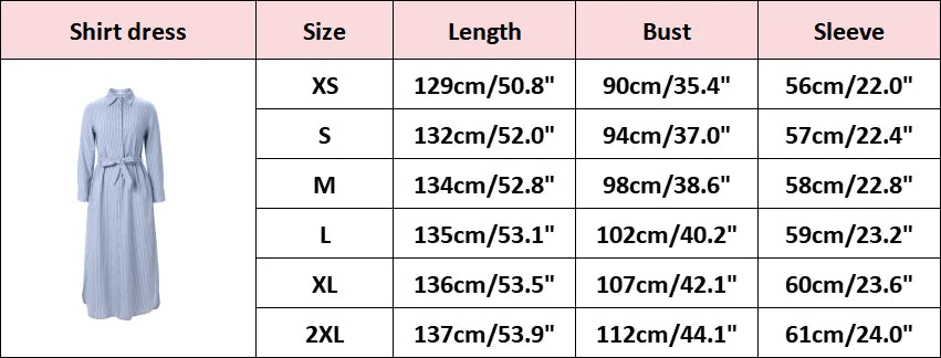 AP SS25 Women Stripe Blouse Maxi Dress with Removable Belt 100% Cotton
