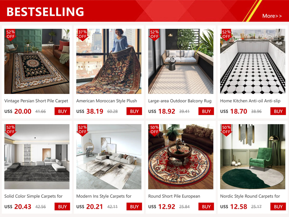 American Style Living Room Decoration Plush Carpet Large Area Rugs for Bedroom Fluffy Soft Lounge Floor Mat Thicken Washable Rug