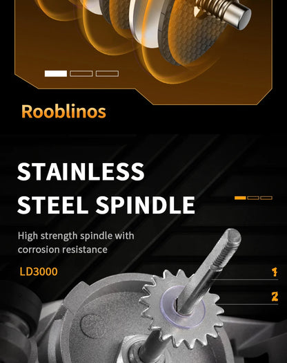 Rooblinos LD Lightweight Spinning Reel 5.2:1 Gear Ratio Smooth Fishing Reel for Trout Bass Freshwater Saltwater Fishing