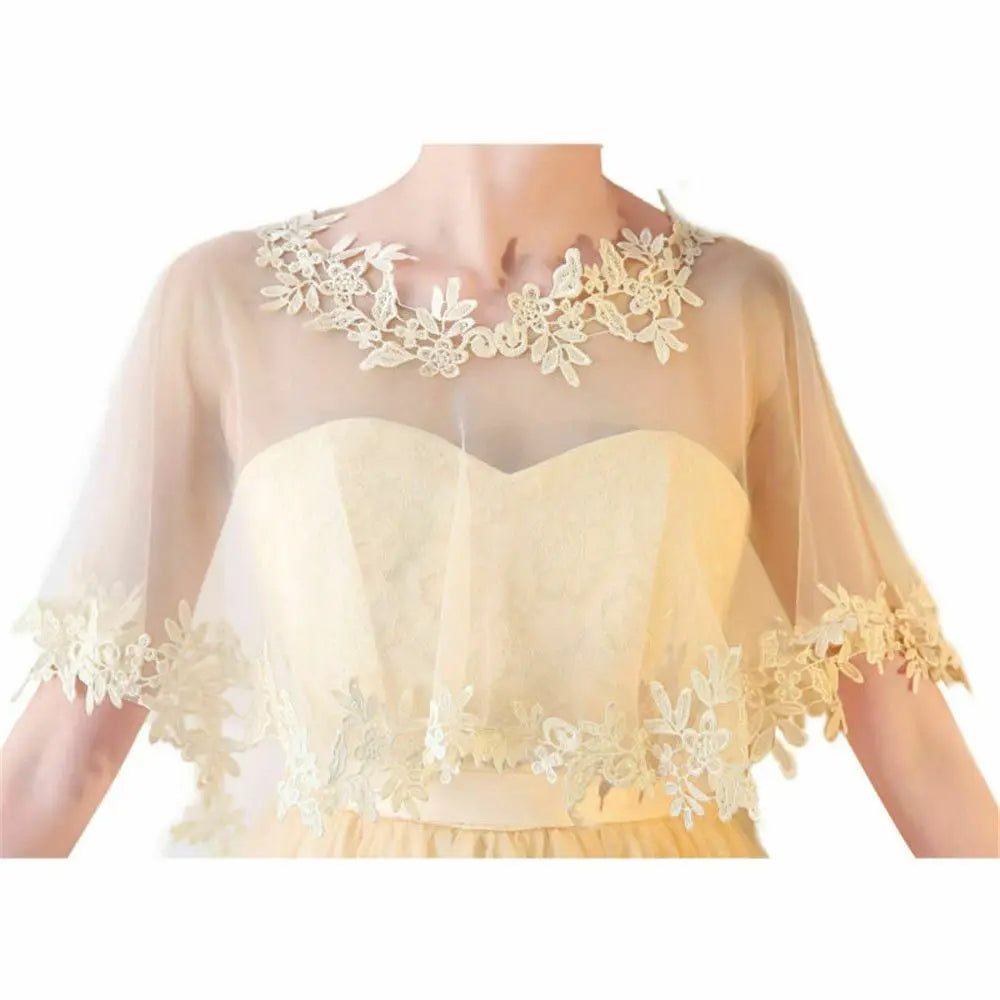 Summer Casual Party Evening Dress Shawl Elegant Lace Shawl Wedding Cape
