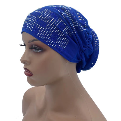 Summer Breathable Turban Cap for Women Muslim Under Scarf Cap African Lady Head Wraps Bonnet