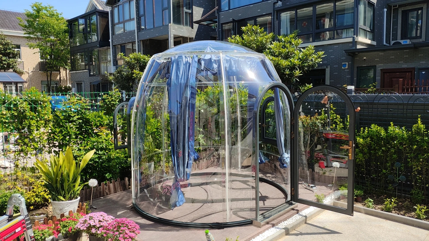 【Best-selling】Detachable Contemporary Villa/Mall Camping Outdoor Spherical Hotel Geodesic Glamping Bubble House Dome Tent
