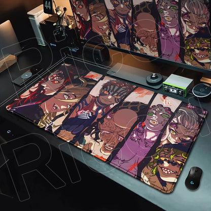 HD Printing Anime Mousepad Non-slip Rubber Base Office Deskmat XXL Student Writing Keyboard D-Demon Slayer Pc Gaming Accessories