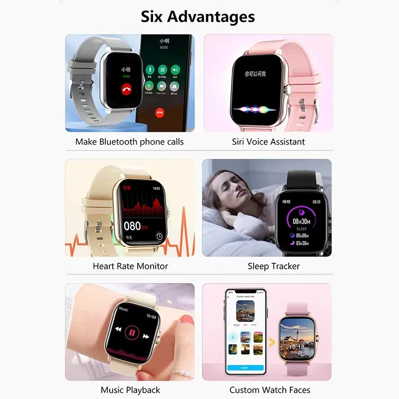 Lenovo 1.83 Waterproof Sport Smart Watch Fitness Tracker Wireless Call Health Monitor Clock Smartwatch for Men Women iOS Android