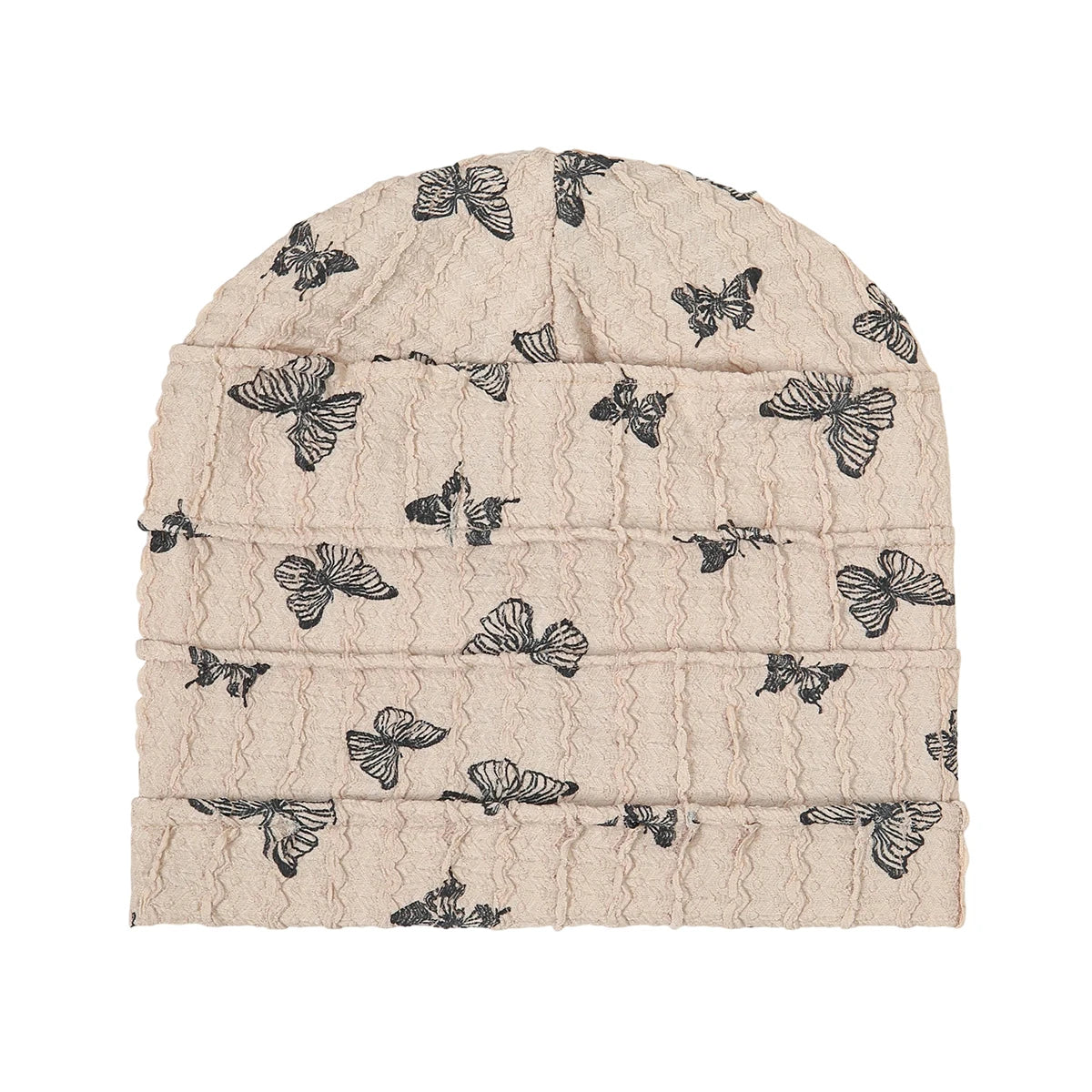 Butterfly Print Women Turban Indian Hat Muslim Hijab Bonnet Hair Loss Headscarf Chemo Cap Headwear Bandanas Turbante Mujer