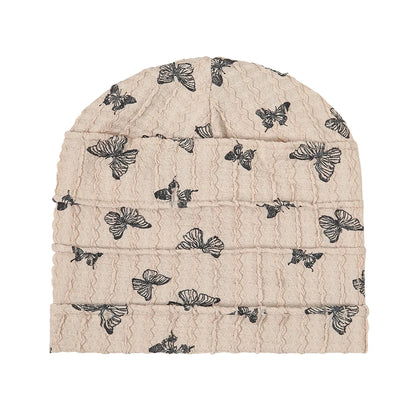 Butterfly Print Women Turban Indian Hat Muslim Hijab Bonnet Hair Loss Headscarf Chemo Cap Headwear Bandanas Turbante Mujer