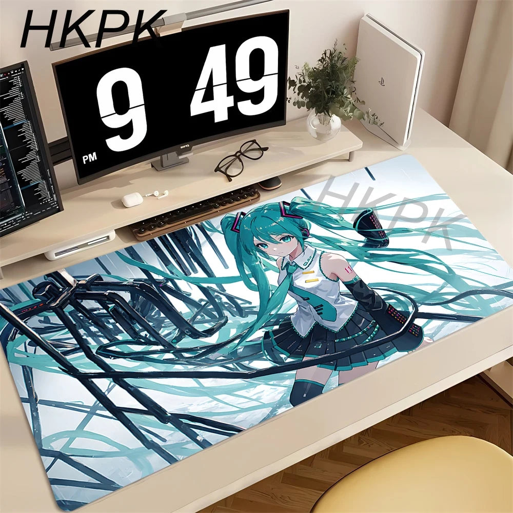 Anime Mouse Pad Gamer Keyboard Pad Desk H-hatsune Miku Mouse Mat Carpet Rubber Tapis Souris Gaming Notbook Exquisite PC Mousepad