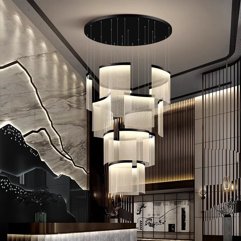 Modern home decor led lights pendant light lamps forstaircase Chandeliers for living room hanging light indoor lighting