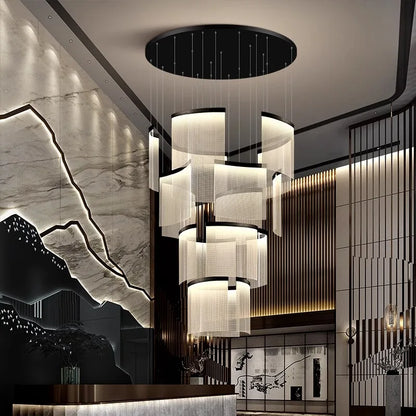 Modern home decor led lights pendant light lamps forstaircase Chandeliers for living room hanging light indoor lighting