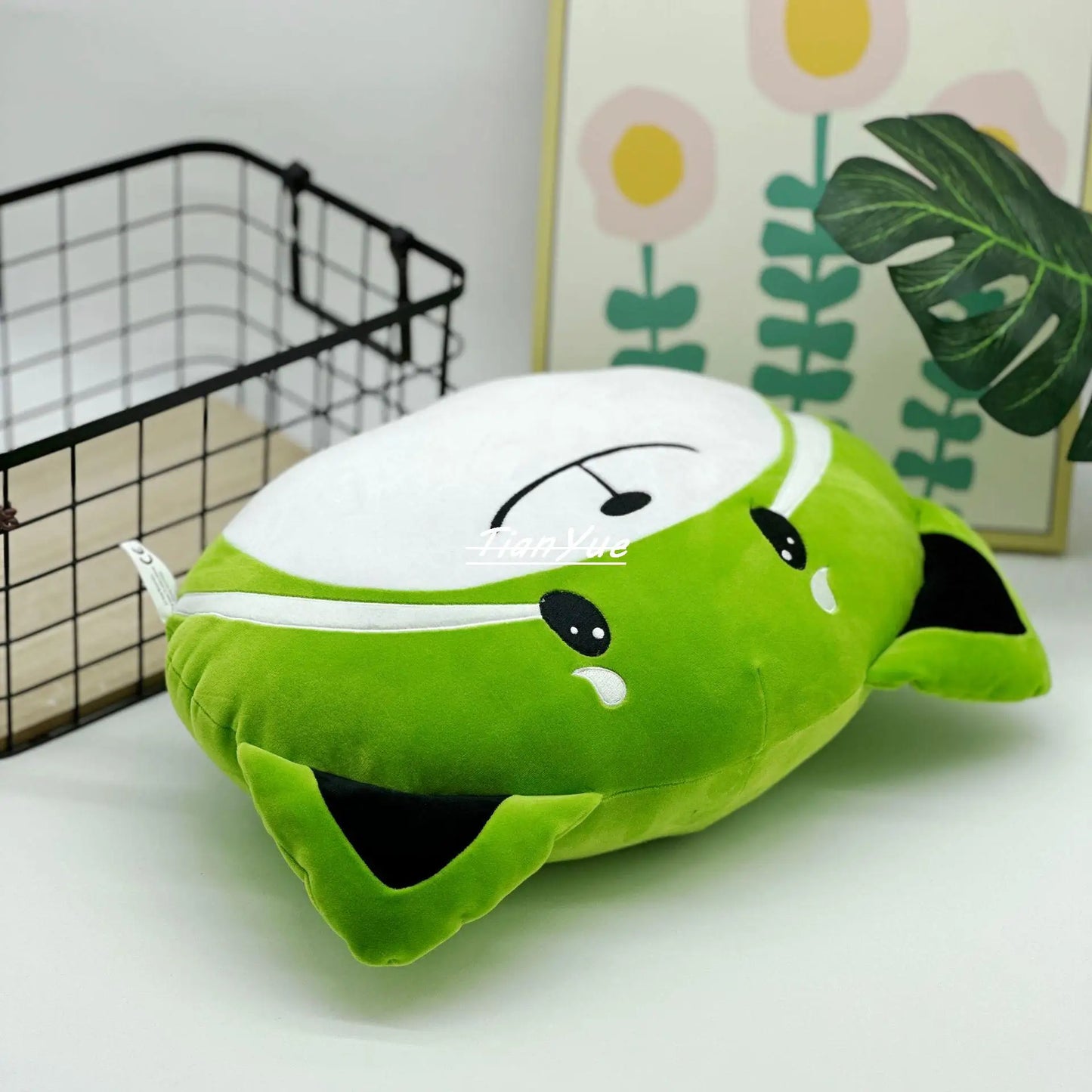 Cute The Weeknd Kiss Land Green dog Pillow Stuffed doll Xmas Soft doll for children's Birthday gift 42cm