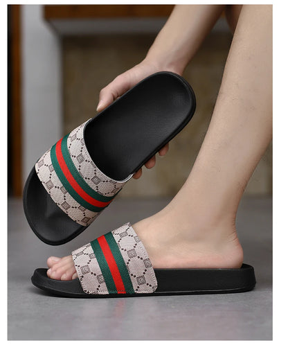 Fashion Brand Slippers for Men Ultra Soft Slides Non-slip Wear-resistant Sandals Men Casual Summer Indoor Outdoor Slippers