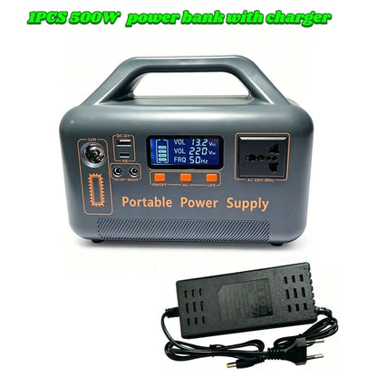 500W 220V Portable Power Station 400W 15-30Ah Power Bank LiFePO4 for Solar Generator Outdoor Energy Camping RV Backup Power Bank