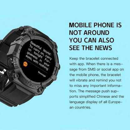 Black Smart Watch Sports Bluetooth Reminder With Color Screen Health Monitoring Fd68s Wearable Fitness Tracker
