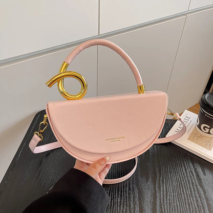 Small Crossbody Bags For Women Designer Semicircle Saddle Bag 8 Colors Pu Leather Handbag Luxury Brand Lady Shoulder Bags