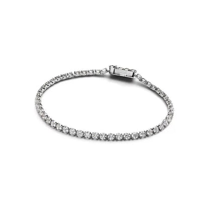 2026 New 100% 925 Sterling  Silver Sparkling Hidden Full Zircon Luxury Charm Bracelet for Women DIY Exquisite Decoration Jewelry