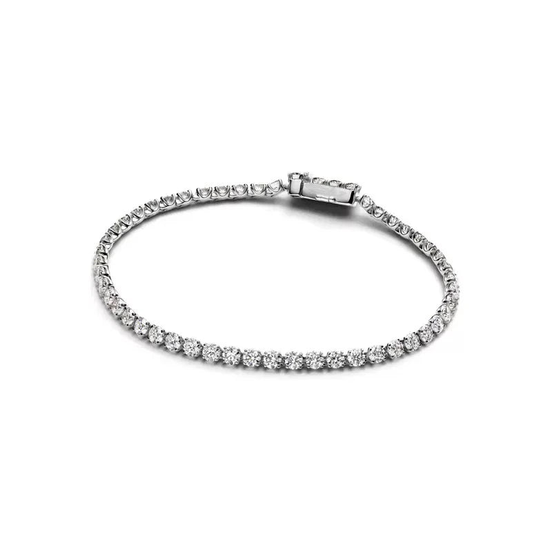 2026 New 100% 925 Sterling  Silver Sparkling Hidden Full Zircon Luxury Charm Bracelet for Women DIY Exquisite Decoration Jewelry