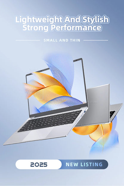 14.1" Ultra Slim Windows 11 Pro Laptop Computer intel Atom A3950 12GB RAM 1TB 2TB SSD Notebook PC 1080P HD Office Study Laptops