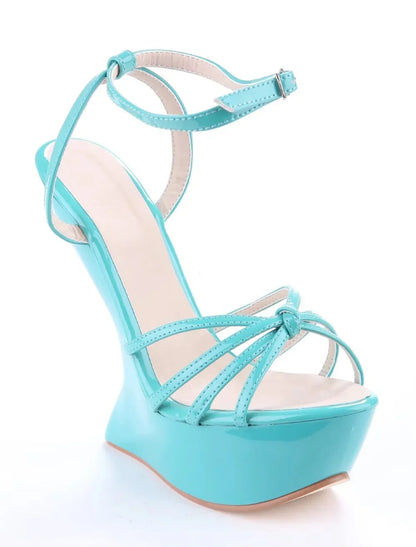 Yellow Heels Strappy Heeled Sandals Hoof Heel Buckle Strap Shoes Summer Women Luxury Designer Sandalias De Mujer Solid Blue Red