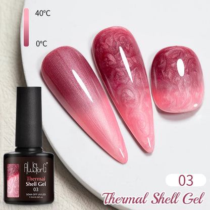AWStorG 7.5ml Light Color Cat Eye Gel Nail Polish Pink Semi Permanent Glitter Magnetic Gel Soak Off UV LED Varnish Nail Art