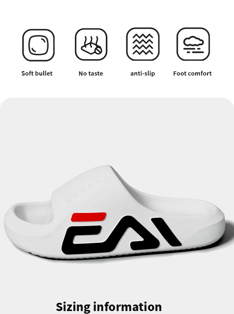 Extra-thick Sole Men Soft Air Cushion Casual Slippers EVA Sandals Fashion Flip Flops Outdoor Summer Seaside Beach Shoes