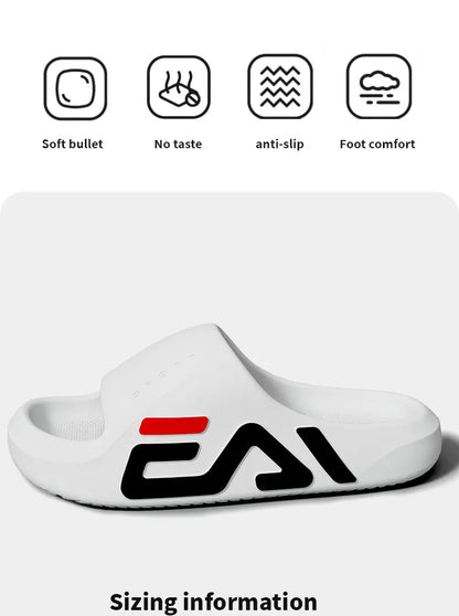 Extra-thick Sole Men Soft Air Cushion Casual Slippers EVA Sandals Fashion Flip Flops Outdoor Summer Seaside Beach Shoes