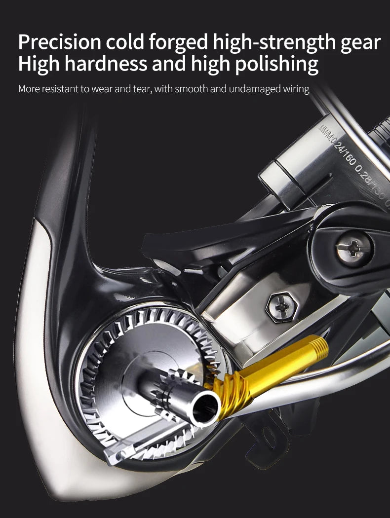 DEUKIO New Arrival Saltwater Fishing Reel Spinning Reels 2000-7000 3+1BB 5.2:1 Max Drag 15KG Water-Proof Reels