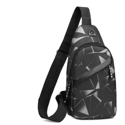 Chest Bag,Men's Casual Waterproof Crossbody Bag, Trendy Sports Bag, Multifunctional Small Bag, Shoulder Bag