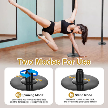 Dance Pole Static Dancing Pole, Portable Removable Training Dance Pole for Home Club Bar Gym, 7-9Ft Height Adjustable & Weight Capacity 500lb