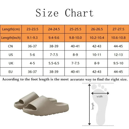 MENG PAI Thick Soled Eva Fashion Slides Soft Summer Slippers Comfortable Beach Sandals Casual Home Shoes For Men And Women
