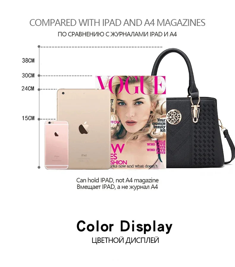 New Famous Designer Brand Bags Women Leather Handbags Luxury Ladies Hand Bags Purse Fashion Shoulder Bags Gift