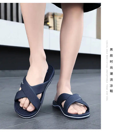 Slippers Men Summer Sandals Women Men Fashion Slippers Beach Sandals Slipper Anti-slip High Quality Casual Bedroom Shoes 39-48