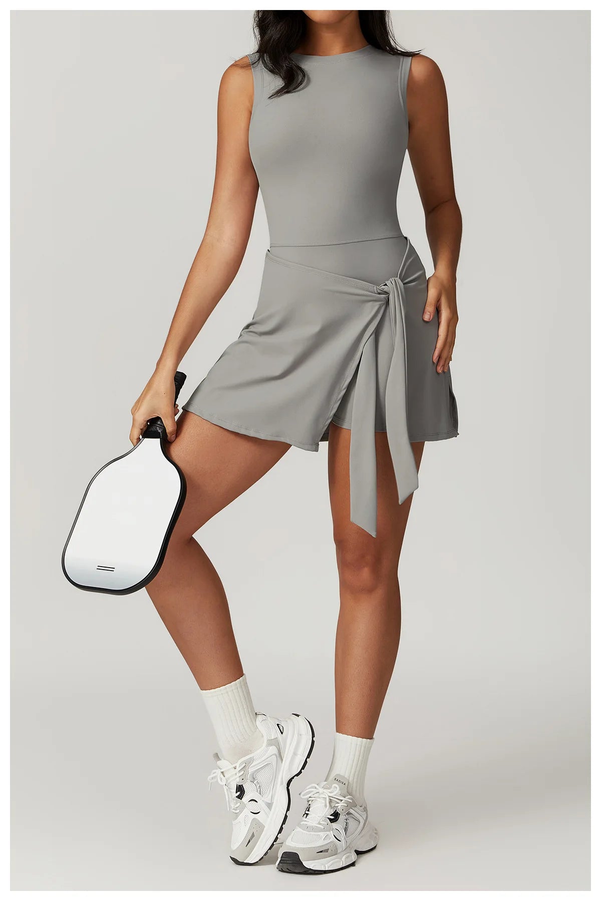 Romper Backless Set Long Sleeved Gym Sports Fitness Bodysuit Siamese Sportswear Women Clothes Jumpsuit Skirt Playsuit Yoga Suit