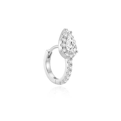 Aide 1PC 925 Sterling Silver INS Zircon Diamond Stud Earring Stud, Suitable For Women Daily Wear, Wedding Party, Valentine's Day