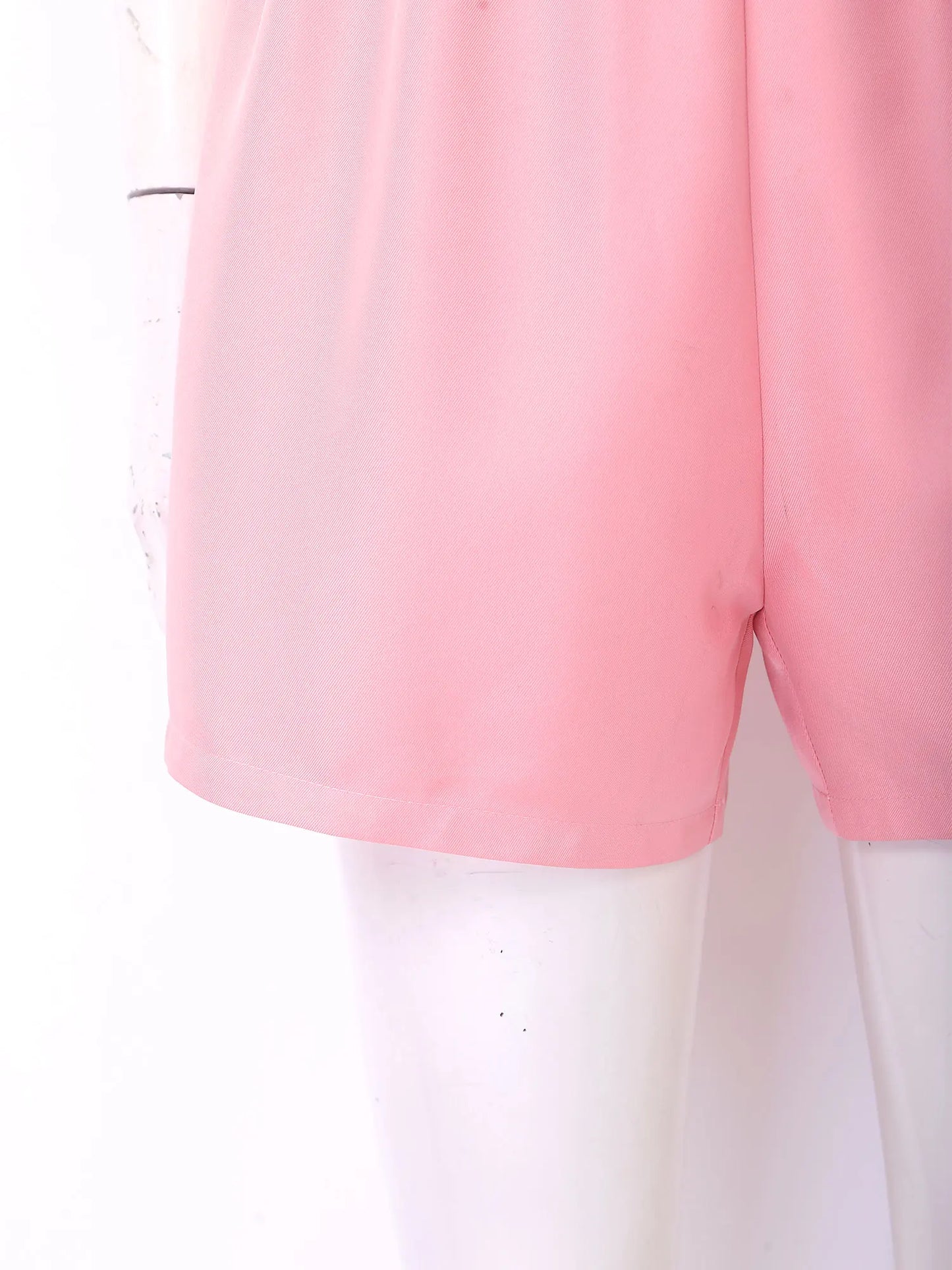Fashion Women Short Puff Sleeve Romper Lapel Front Button Elastic Waist Shorts Jumpsuit for Office Vacation Casual Clothing