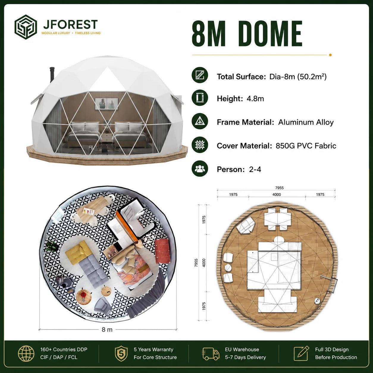 Luxury Geodesic Dome Tent For Glamping Resort Outdoor Hotel Business Custom Modular Accommodation With Premium Design