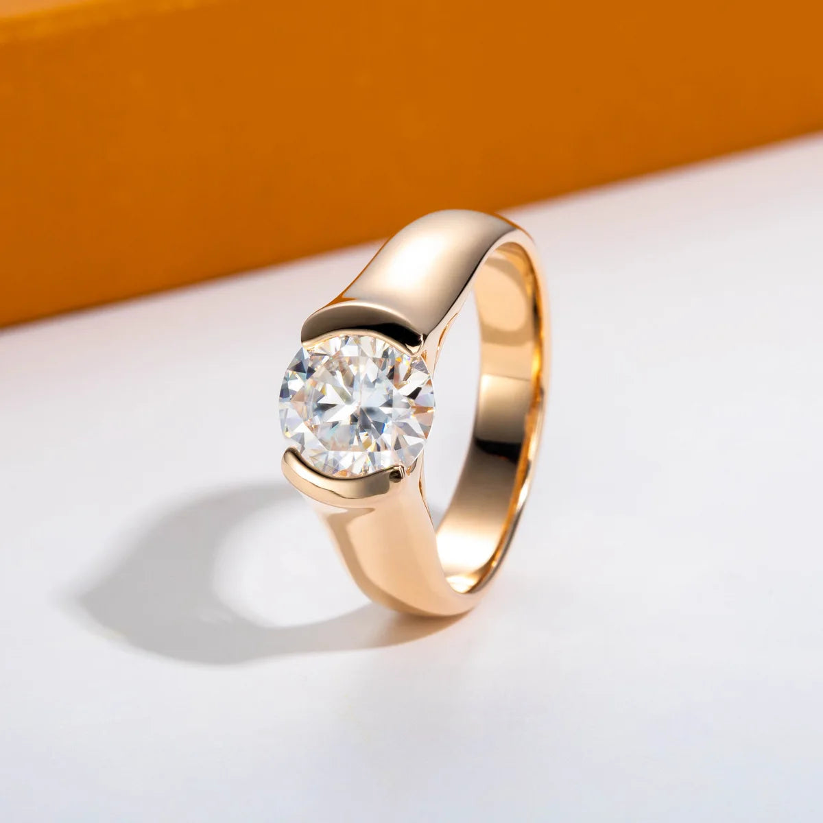 Carnica Luxury 925 Sterling Silver 2CT Real Moissanite Ring for Women GRA Simple Diamond Wedding Jewelry Gift Brilliant Hot New