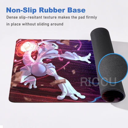 Gaming Mouse Pad Large Rubber Keyboard Desk Mat Anti-slip Gamer Playmat Laptop PC Accessories Carpet Mewtwo P-Pokemon Mousepad