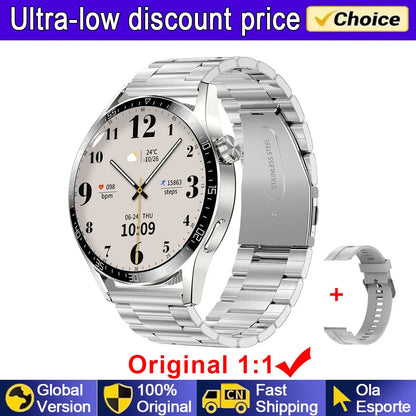 2025 New Smart Watch Men Women GPS 1.36'' AMOLED Touch Screen Smartwatch Heat Rate Monitor BT Call Sport Smart Watches Men Women