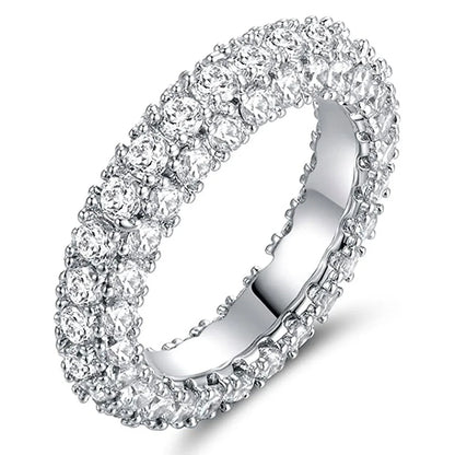 Wholesale Eternity Band Promise ring 925 Sterling silver Diamond cz Engagement Wedding Rings for women Men Finger Party Jewelry