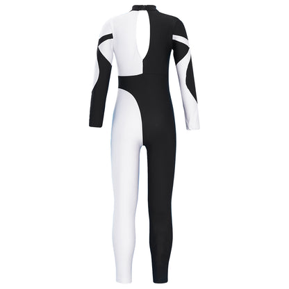 Kids Girls Long Sleeve Gymnastics Leotard Bodysuit Teens Gymnastics Jumpsuit for Girl Children Ballet Dance Costume Dancewear