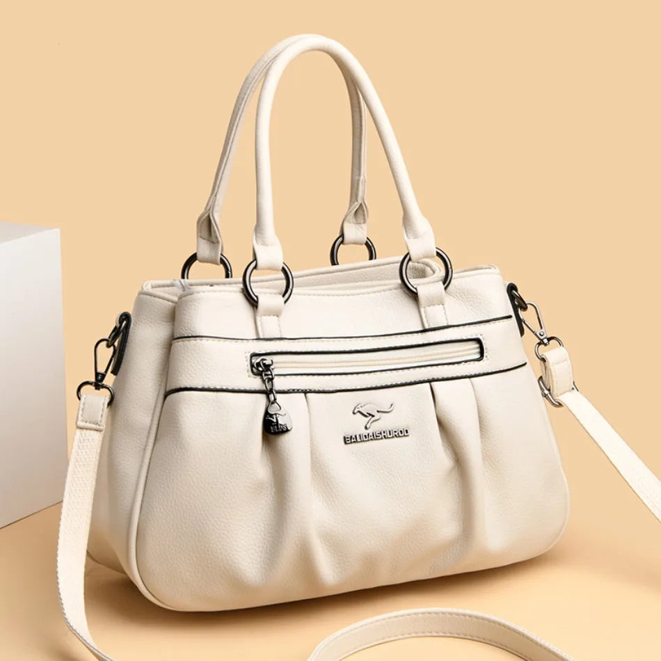Three Layers Luxury Casual Tote Women Bag High Quality Leather Ladies Hand Bags for Women Big Shoulder Crossbody Bags Sac A Main