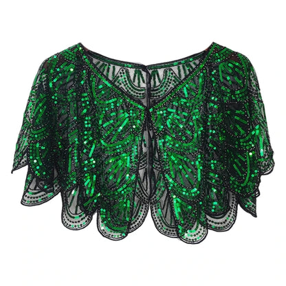 Sequins Lace Shawls Palaces Styles Women Shawls Sunscreen Hollows Out Cloak Tippet For Ladies Shawls Stylish Layering Women's
